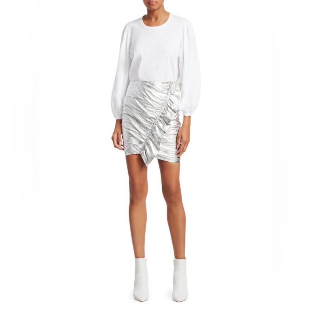 A.L.C. | Jupiter Metallic Leather Mini Skirt | Sz 2